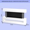 Klarstein Cheminee Electrique Effet Flamme, Cheminée Electrique Decorative Chauffante de 2000W, Télécommande et Minuterie, Fausse Cheminée a LED, Chauffage Cheminée Électrique... – Image 5