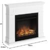 TAGU Larsen Cheminée électrique avec Chauffage, 1500W, Programmable sur 7 Jours, Thermostat numérique, Télécommande (Blanc Absolu) – Image 6