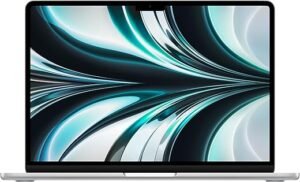 Apple 2022 MacBook Air avec Puce M2 : écran Liquid Retina de 13,6 Pouces, 8GB de RAM, 256 Go de Stockage SSD ; Argent