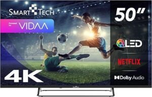 Smart Tech TV QLED 4K UHD 50' (126 cm) 50QV01V VIDAA TV- 3xHDMI - 2xUSB - HDR 10 - Dolby Audio