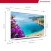 THOMSON Téléviseur 55 Pouces (139 cm) UHD Blanc Smart Android TV (WLAN, HDR, Triple Tuner DVB-C-S2-T2, Streaming, Youtube) – 55UA5S13W-2023 – Image 2