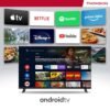 THOMSON Téléviseur 55 Pouces (139 cm) UHD Blanc Smart Android TV (WLAN, HDR, Triple Tuner DVB-C-S2-T2, Streaming, Youtube) – 55UA5S13W-2023 – Image 7
