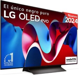 TV OLED Evo LG OLED48C4 121 cm 4K UHD Smart TV 2024 Noir et Brun