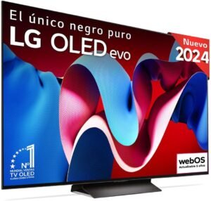 TV OLED Evo LG OLED65C4 164 cm 4K UHD Smart TV 2024 Noir et Brun