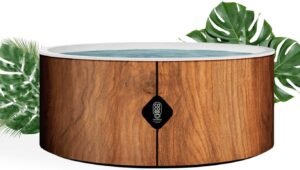 Coco Bain Piscine Bora Bora - Piscine Hors Sol 180cm de diamètre - 1200Litres - - Imitation Bois