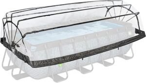 EXIT Toys Dôme de Piscine 400x200cm - Universel pour Piscines Rectangulaires - Eau Propre et Chaude - Installation Facile et Pliable - Parfait pour Les Jours Frais et Les...