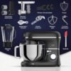 Fentic 6 en 1 Robot Pâtissier – 2000W - Av. Hachoir à Viande, Mixeur 1,5L, Cutter, Accessoires – Robot Cuisine Multifonctions Av. 6,2L Bol Mélangeur, Fouet, Crochet Pétrisseur,... – Image 7