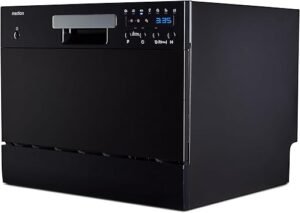 MEDION Lave-vaisselle de table (capacité 6 couverts, 7 programmes de nettoyage, affichage LED, 47 dB, MD37496) noir